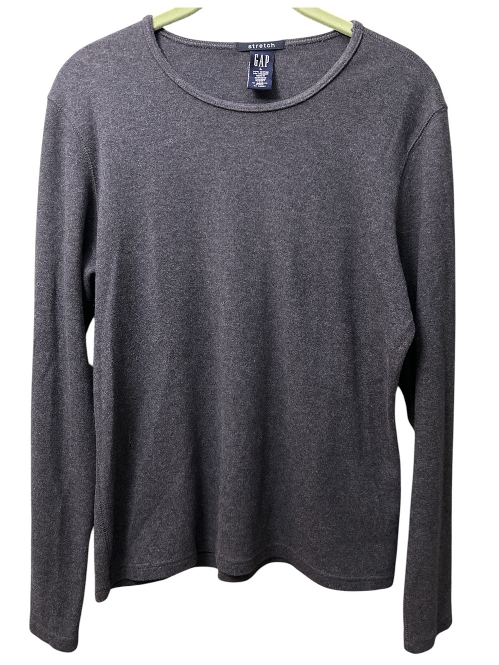 GAP Women's Long-Sleeve Scoop Neck Sweater - Charcoal Size L